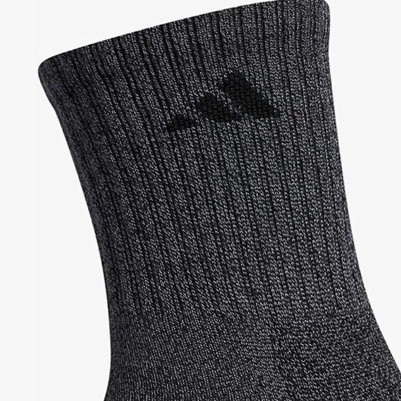 Socks by Adidas Mens 4 Pair Performance High Quarter Length Fits Size 6-12 - Picture 4 of 6